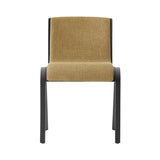 Ready Dining Chair: Front Upholstered + Black Painted Oak + Boucle 06