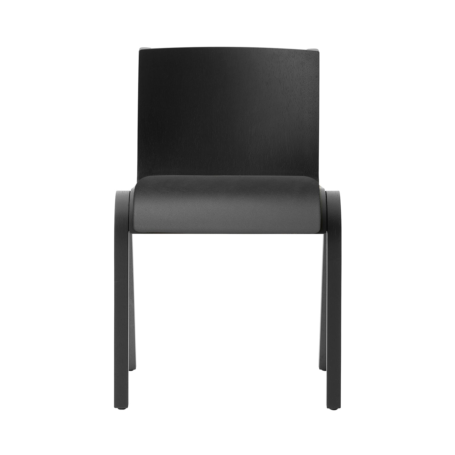 Ready Dining Chair: Seat Upholstered + Black Painted Oak + Dakar 0842