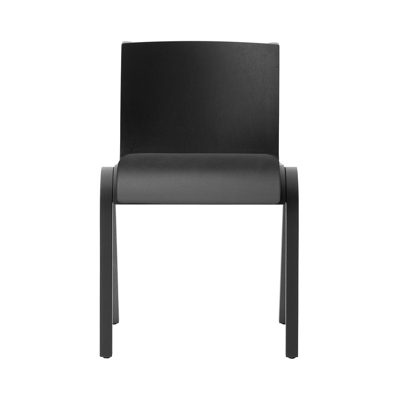 Ready Dining Chair: Seat Upholstered + Black Painted Oak + Dakar 0842
