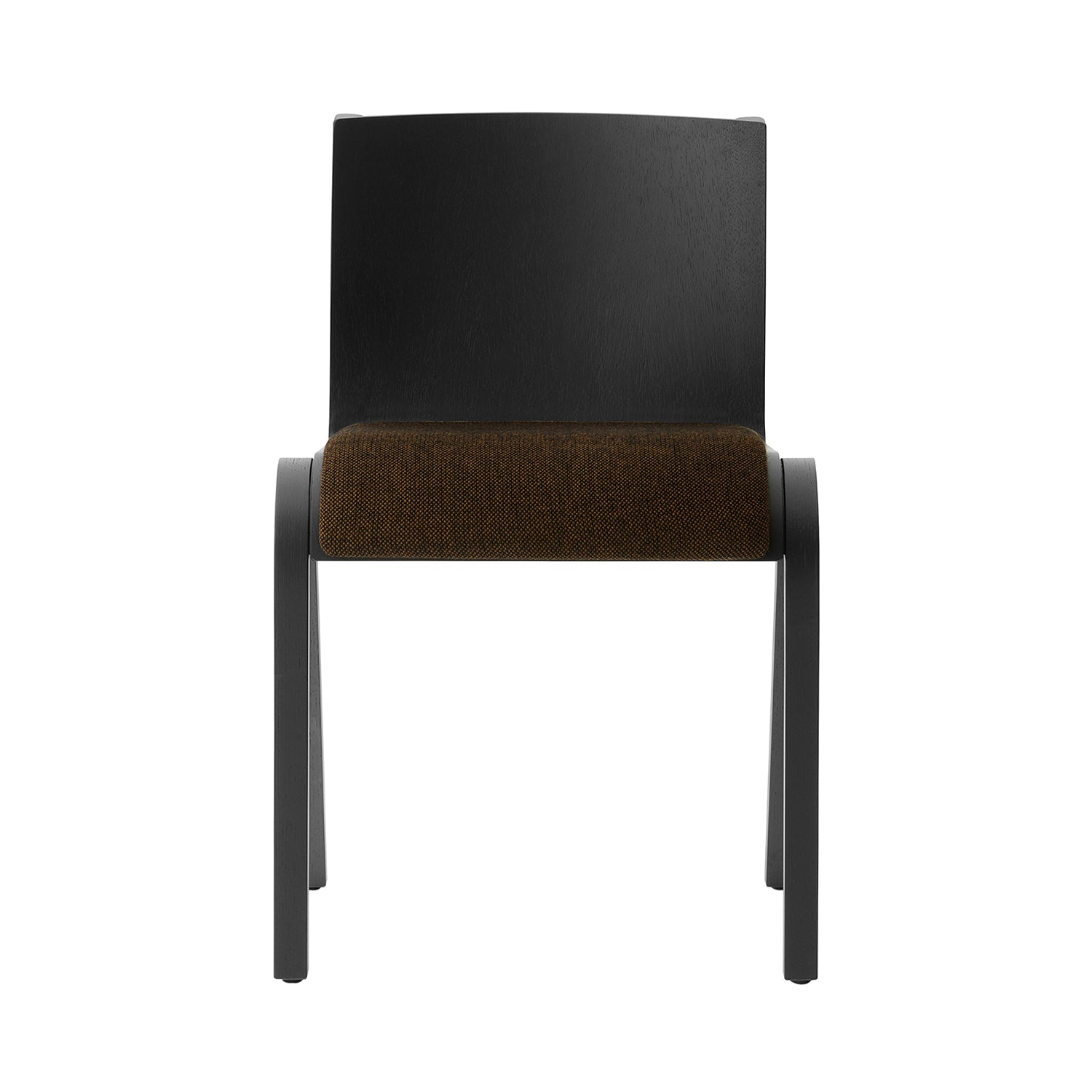 Ready Dining Chair: Seat Upholstered + Black Painted Oak + Hallingdal 65 370
