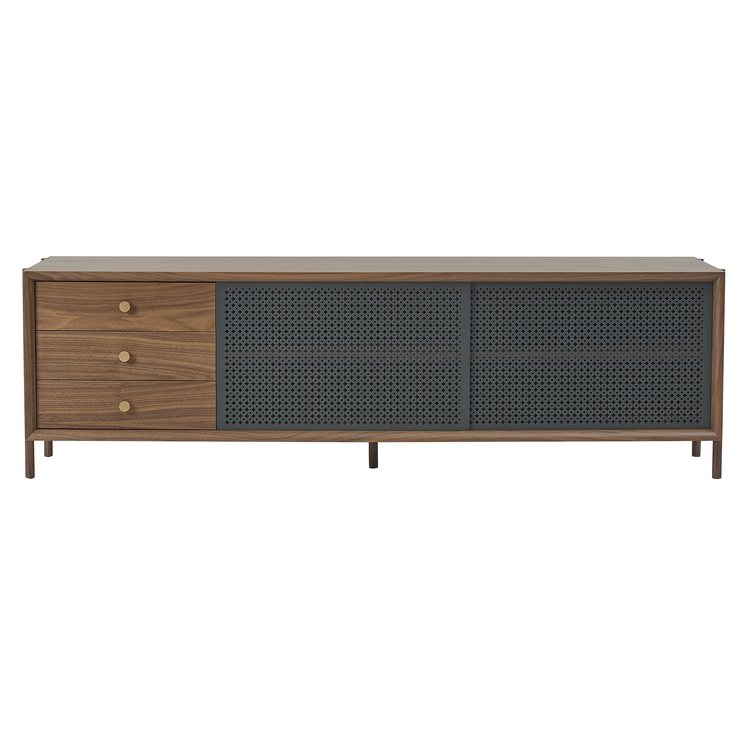 Gabin Sideboard: Large + With Drawer + Natural Walnut