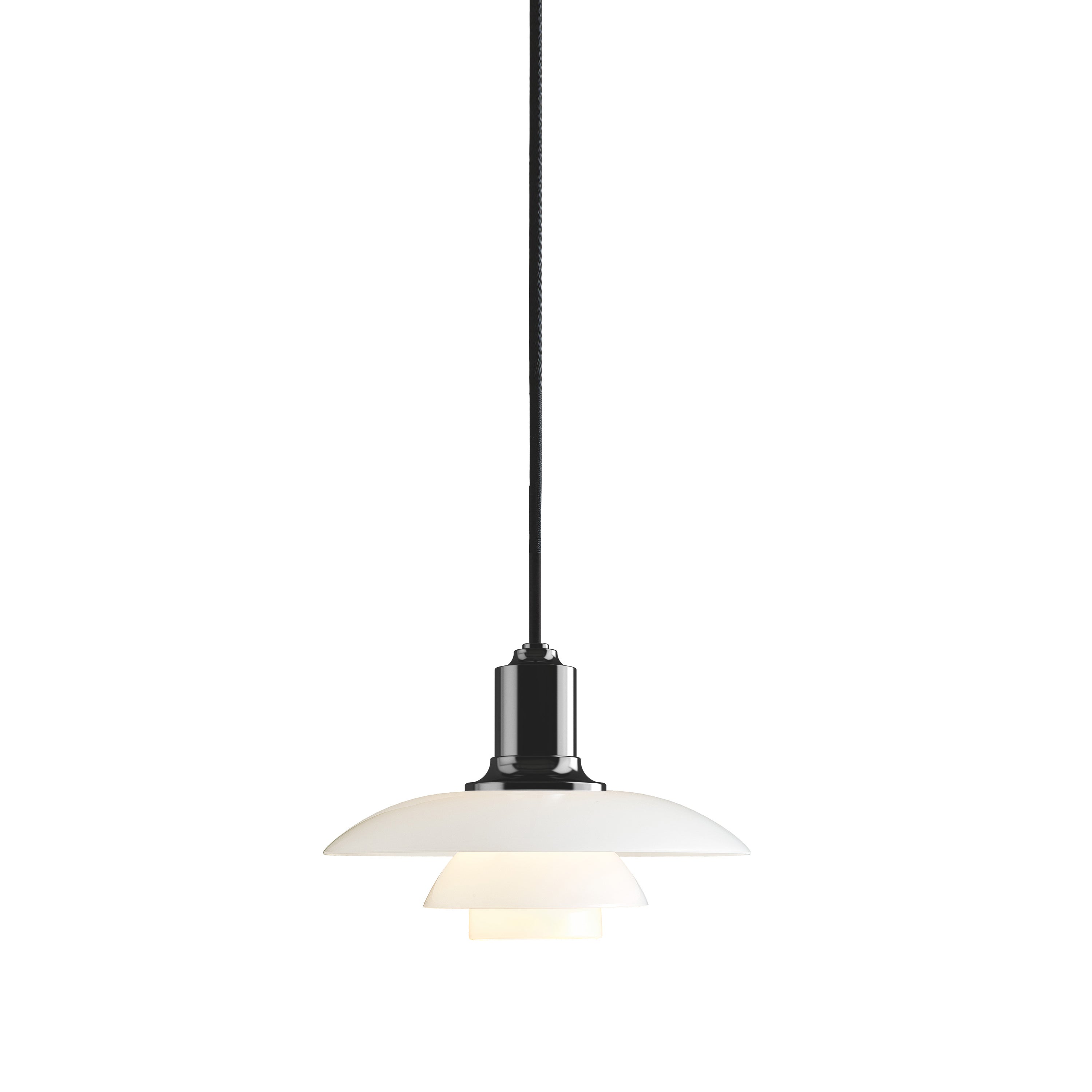 PH 2/1 Pendant: Metalized Black + Black