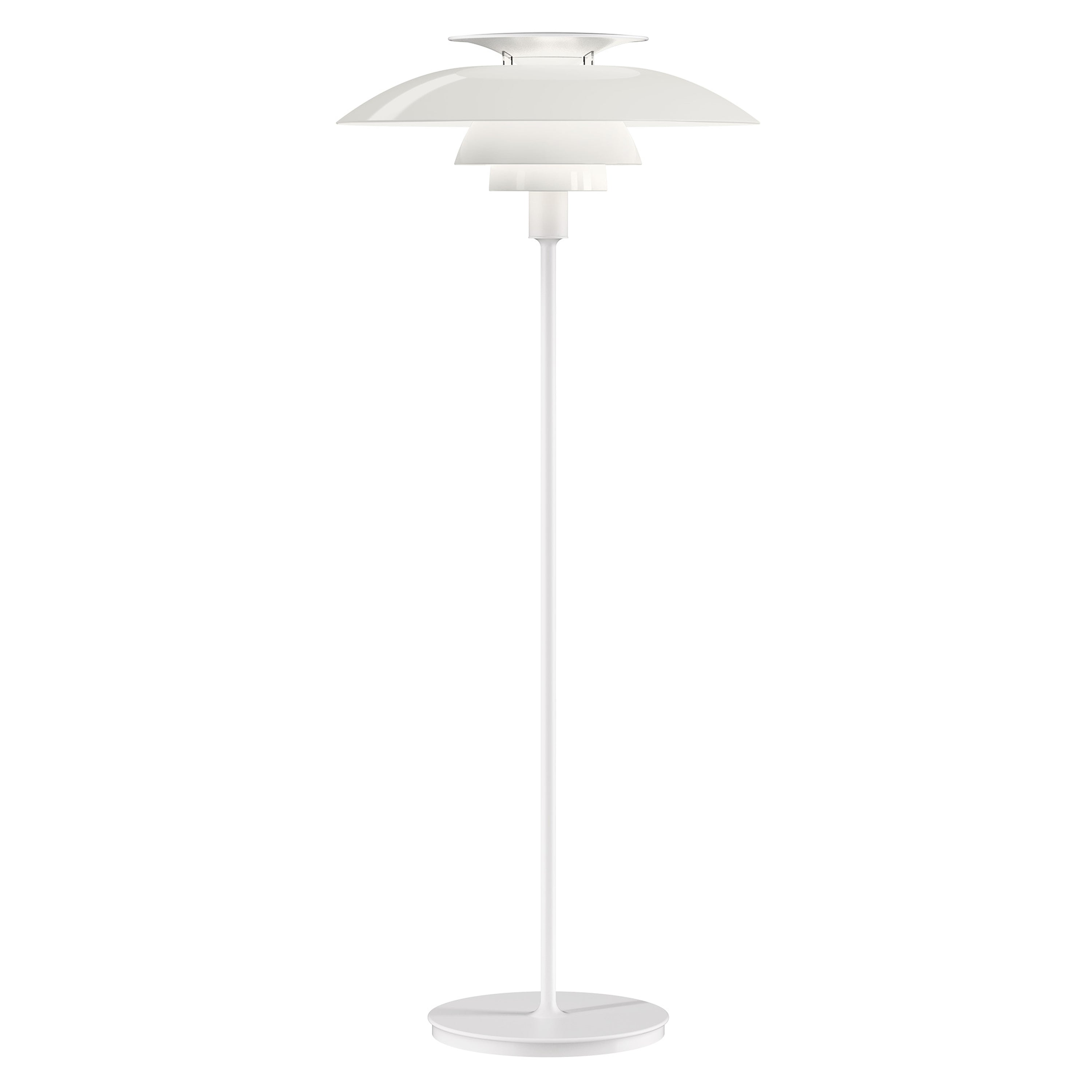 PH 80 Floor Lamp: White Opal Acrylic + White