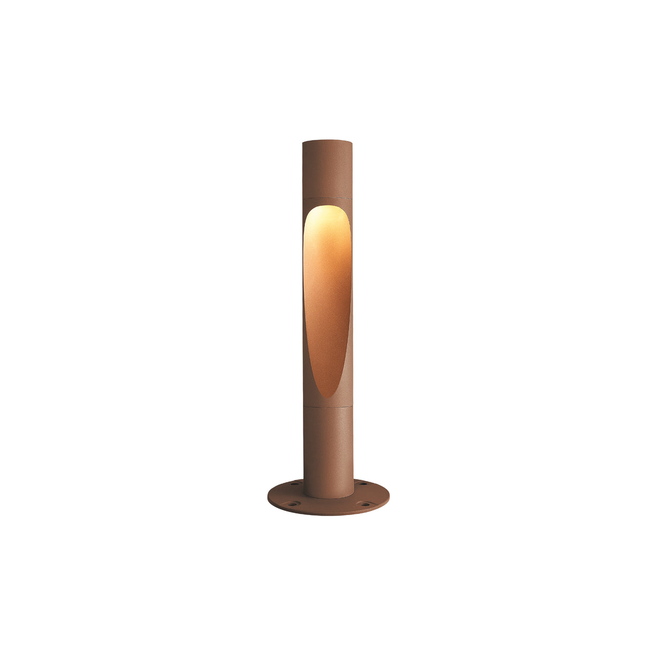 Flindt Garden Bollard Lamp: Short + Corten + Anchor without Adaptor