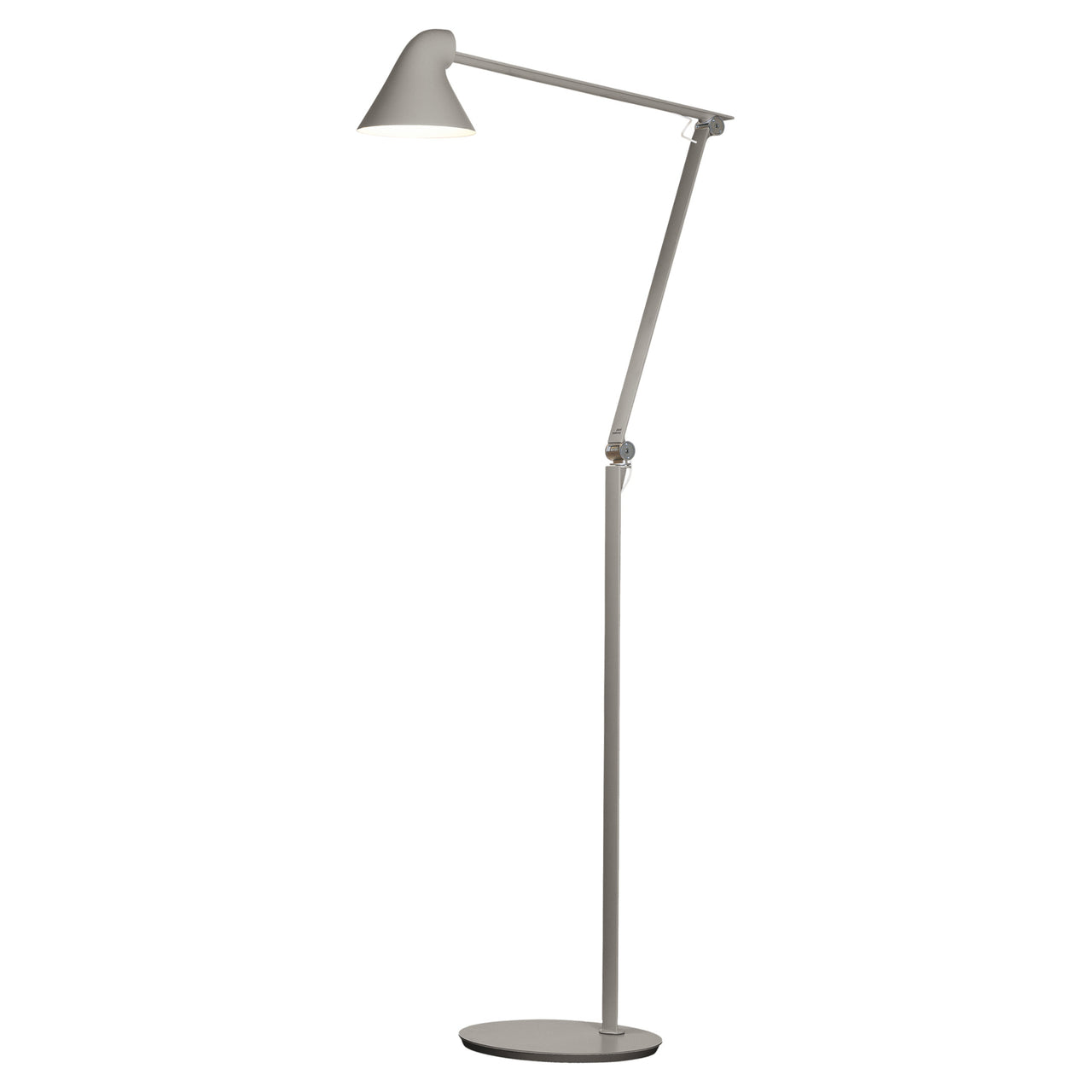 NJP Floor Lamp: Light Aluminum Grey