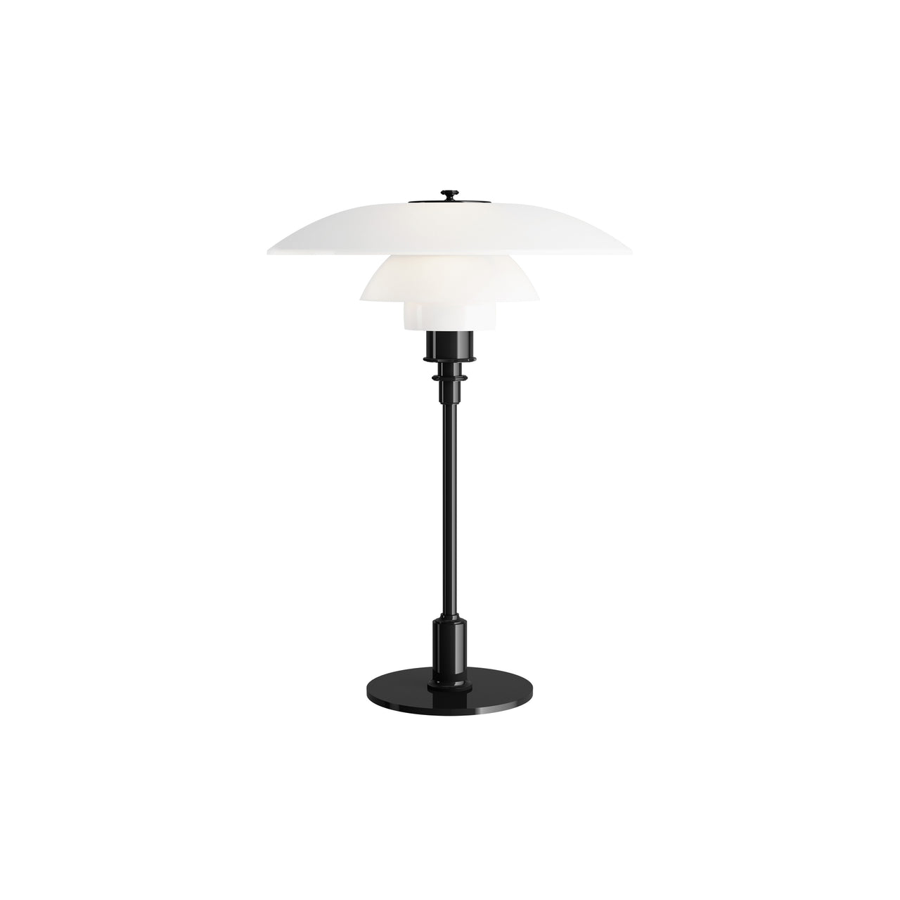 PH 3½-2½ Glass Table Lamp: Metalized Black