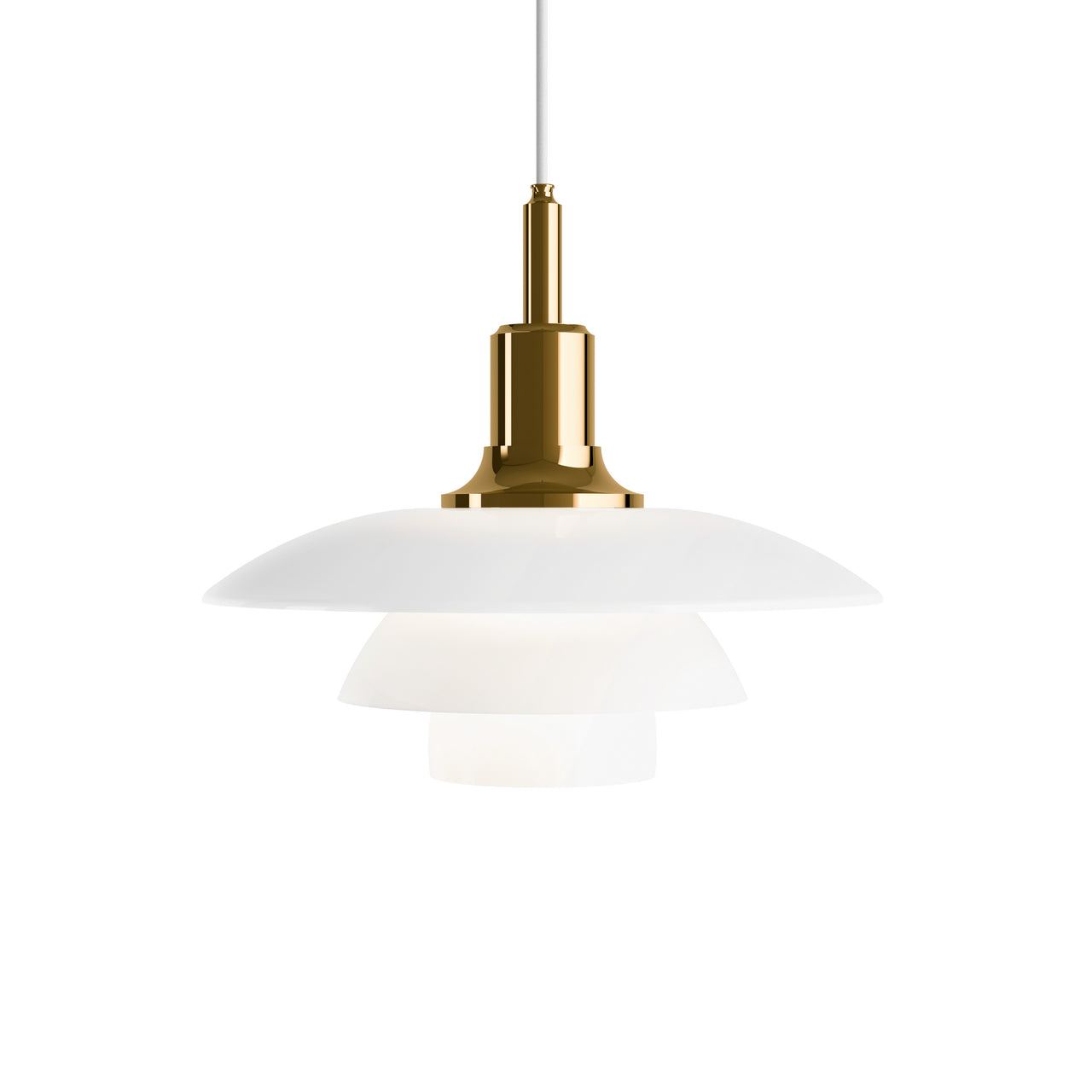 PH 3½-3 Glass Pendant: Metalized Brass