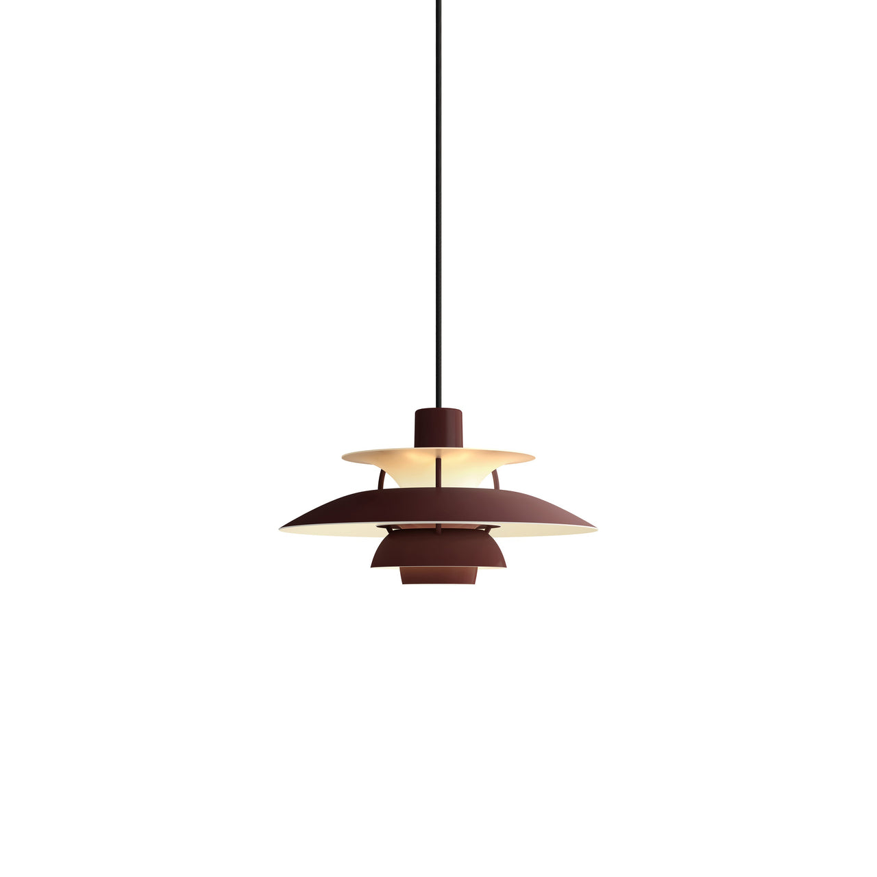 PH 5 Mini Pendant: Monochrome Burgundy + Black