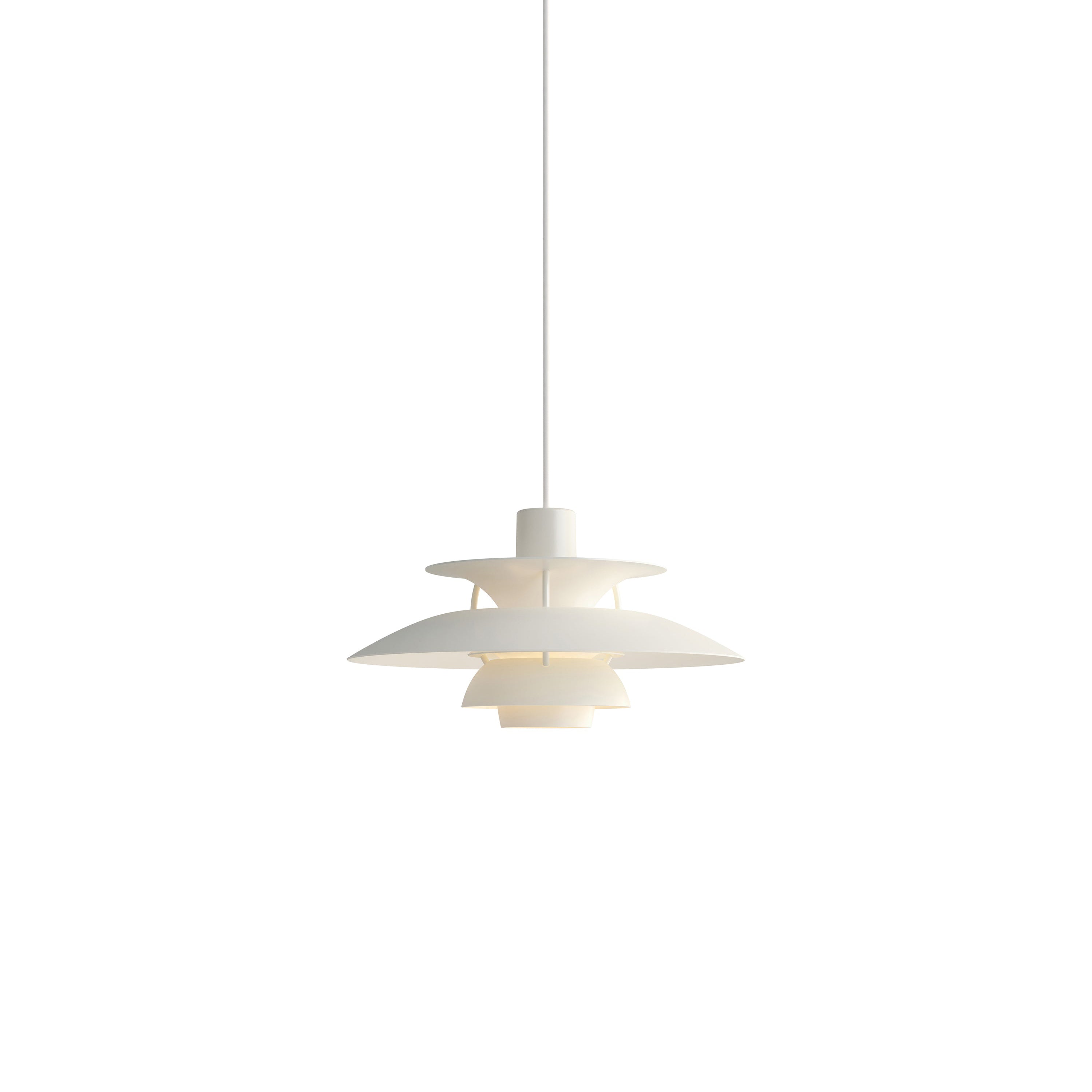PH 5 Mini Pendant: Monochrome White + White