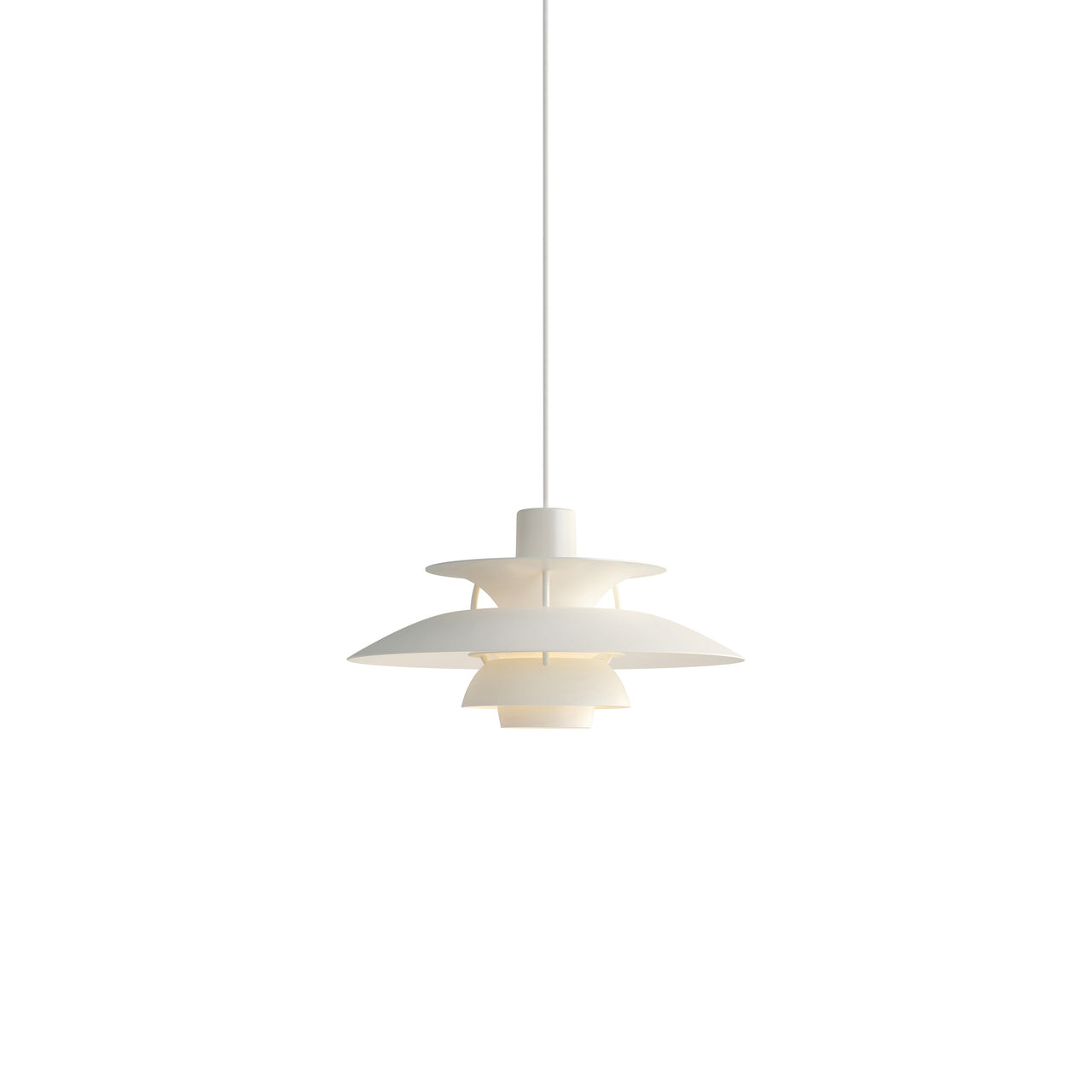 PH 5 Mini Pendant: Monochrome White + White