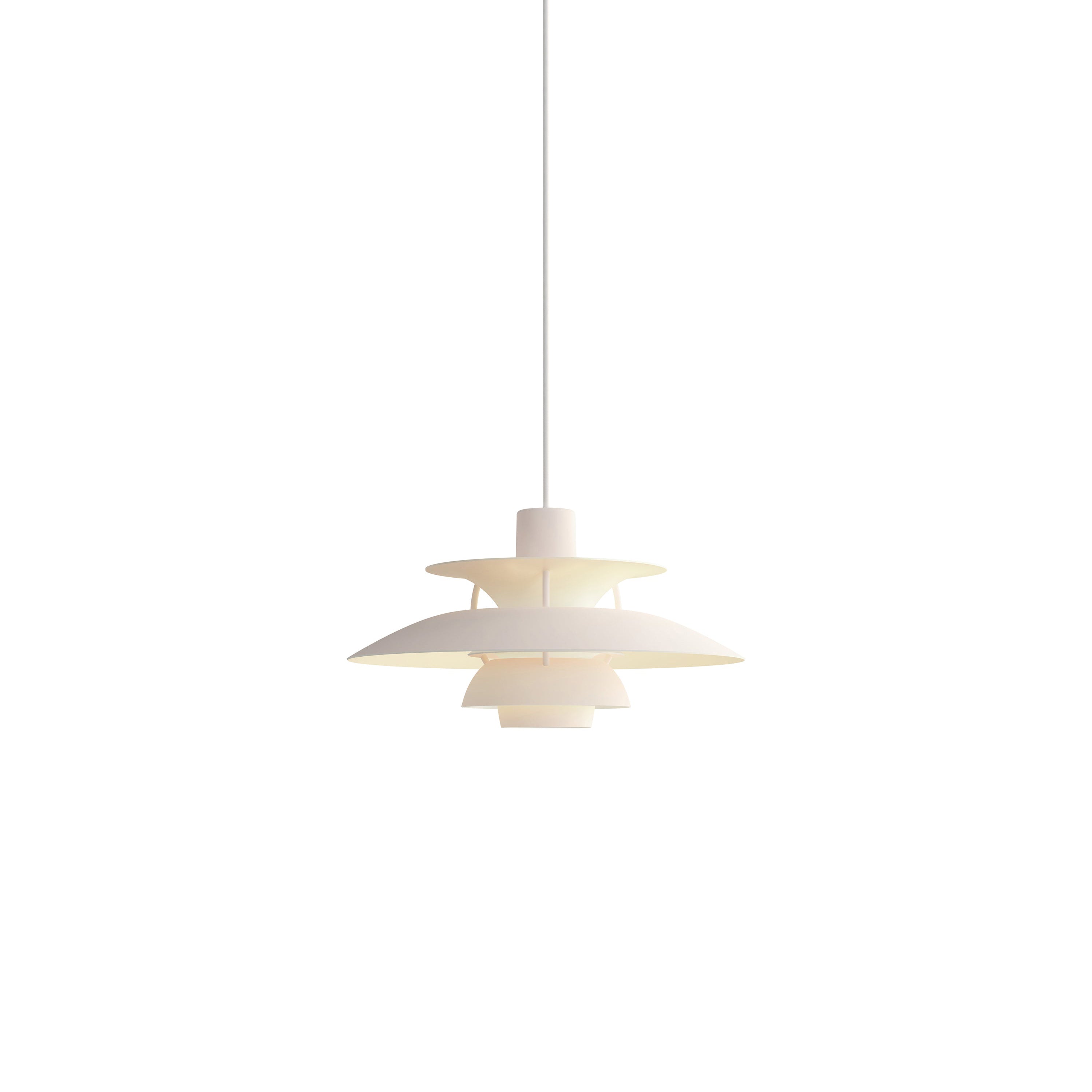 PH 5 Mini Pendant: Monochrome Soft Blush + White
