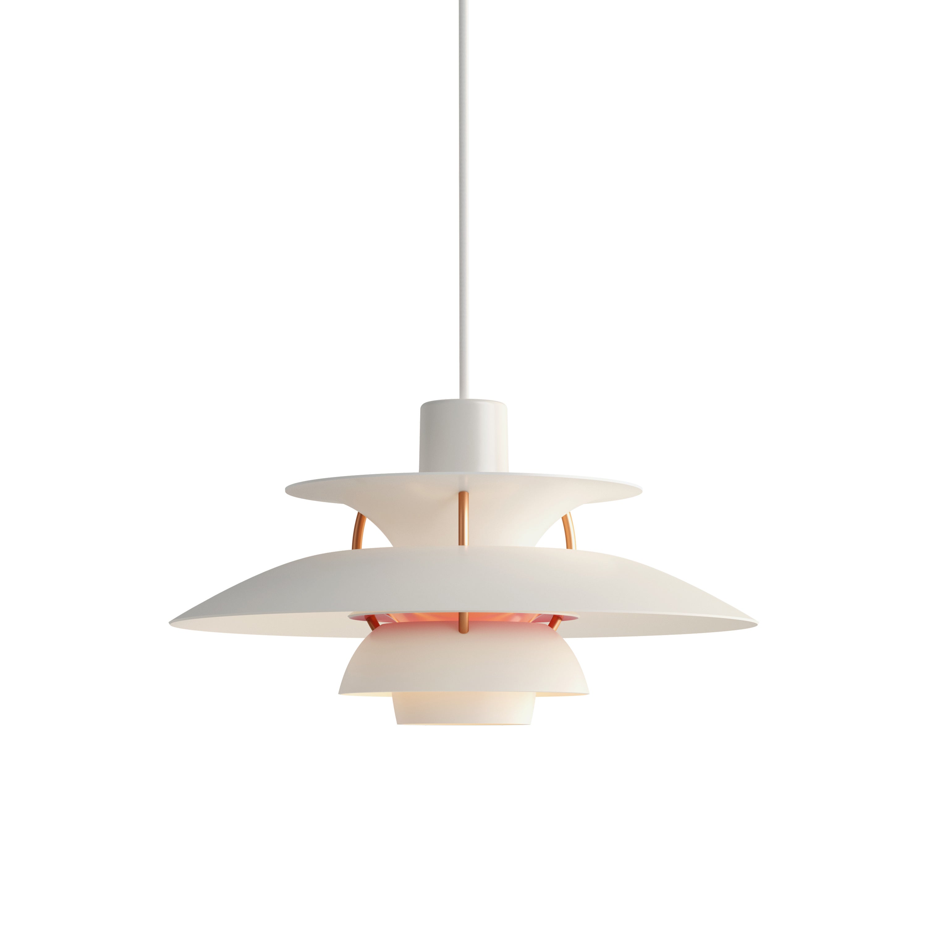 PH 5 Mini Pendant: Modern White + White