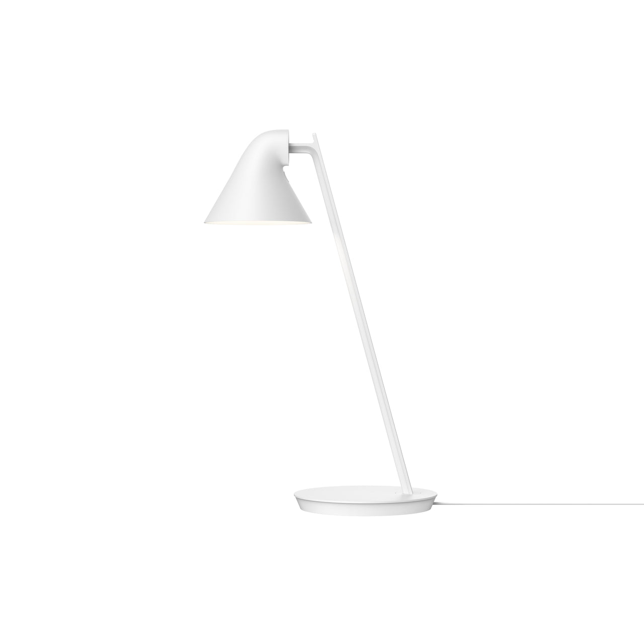 NJP Mini Table Lamp: White + White