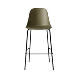 Harbour Bar + Counter Side Chair: Steel Base - Quickship + Bar + Olive