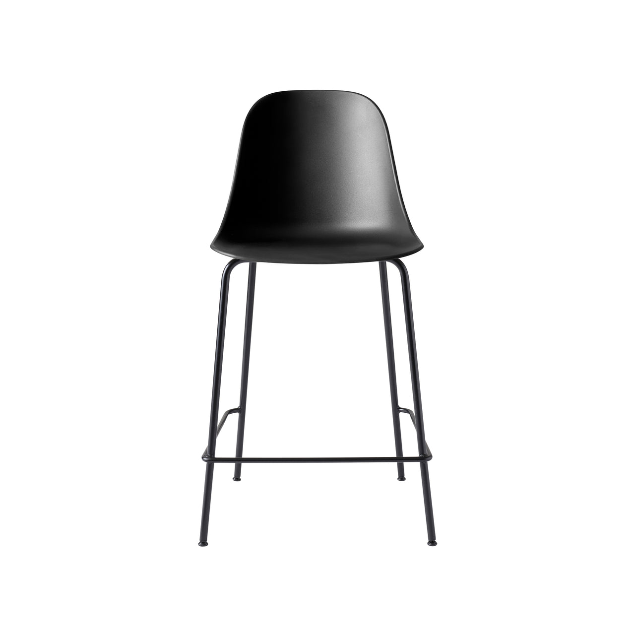 Harbour Bar + Counter Side Chair: Steel Base - Quickship + Counter + Black