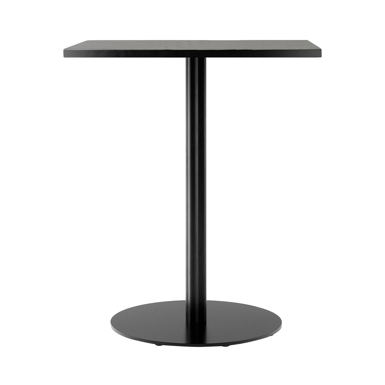 Harbour Column Dining Table: Rectangle + Black Painted Oak Veneer + Round