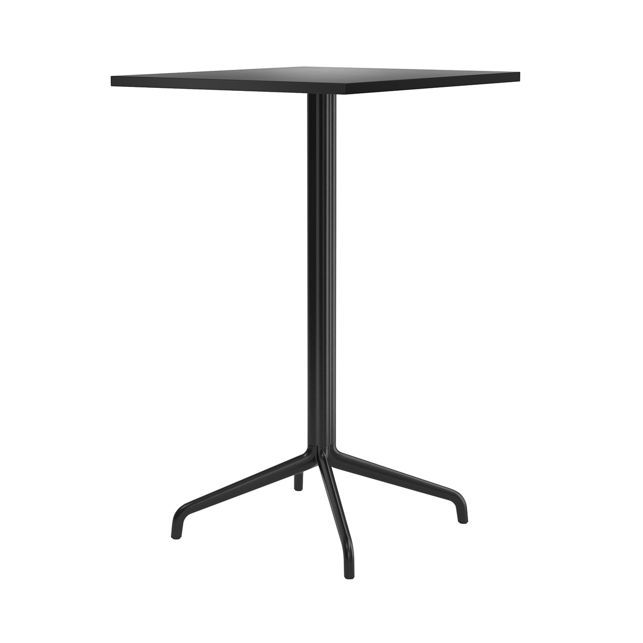 Harbour Column Square Bar + Counter Table: Bar + Charcoal Linoleum + Star