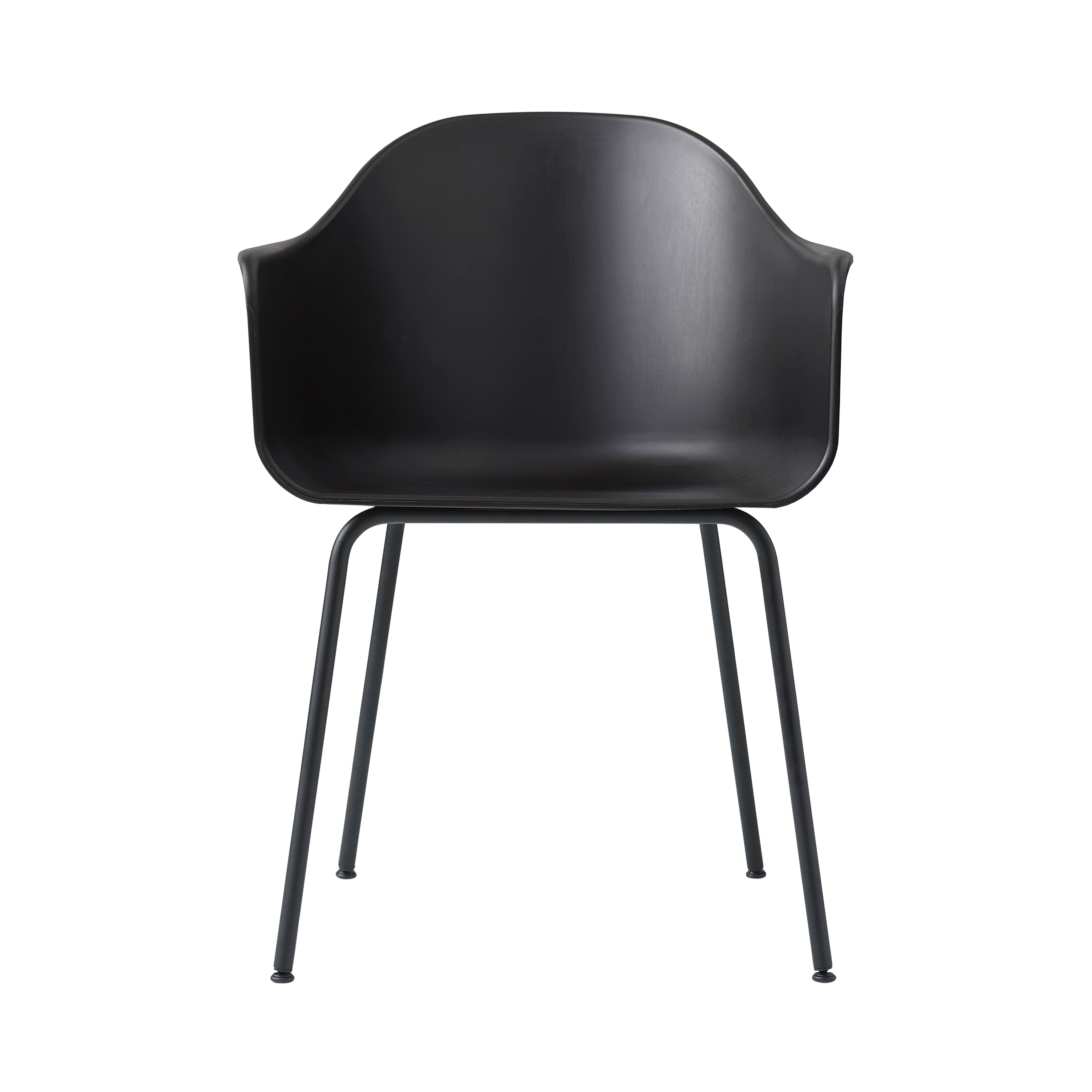 Harbour Dining Chair: Steel Base + Black