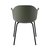 Harbour Dining Chair: Steel Base + Olive