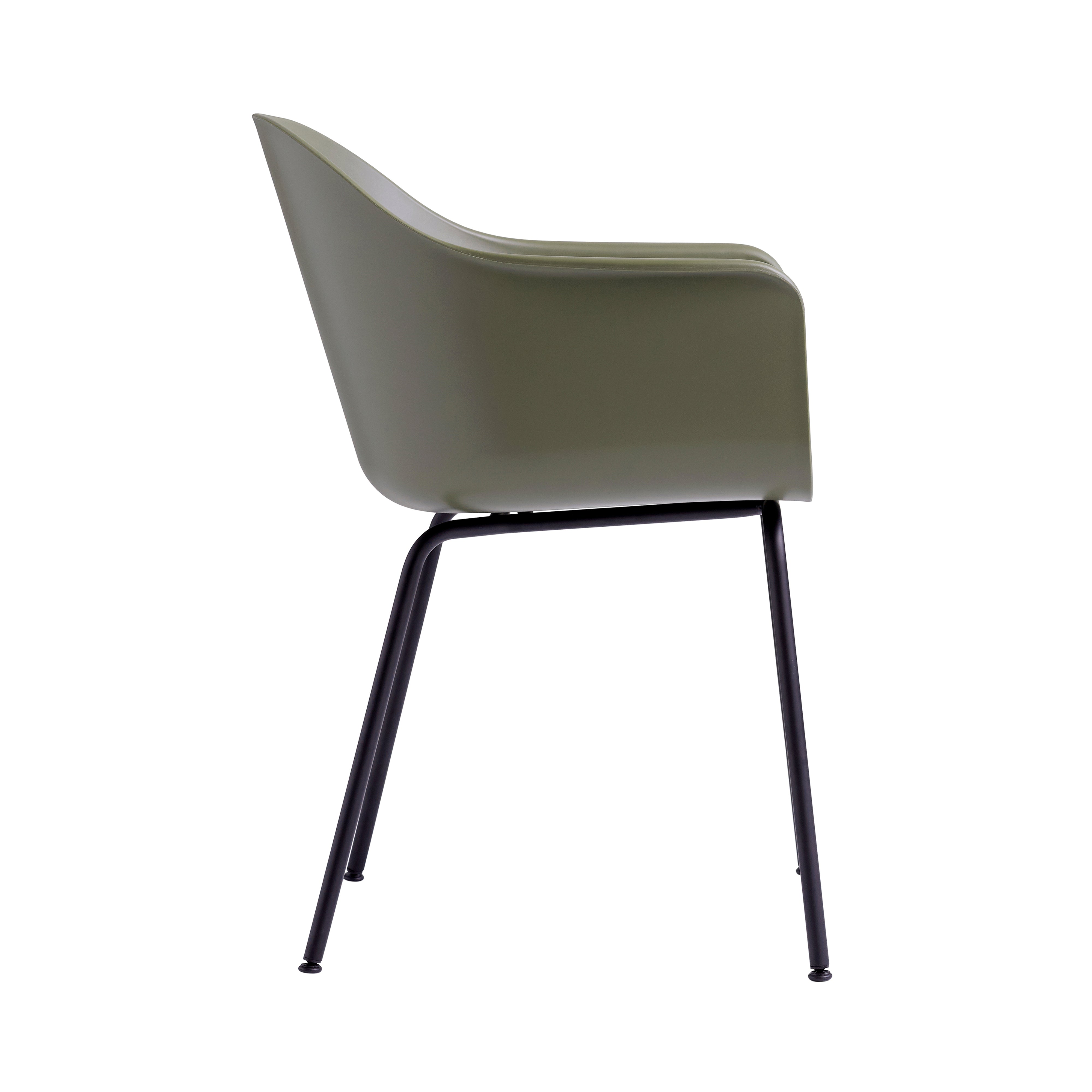 Harbour Dining Chair: Steel Base + Olive