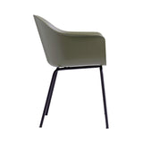 Harbour Dining Chair: Steel Base + Olive