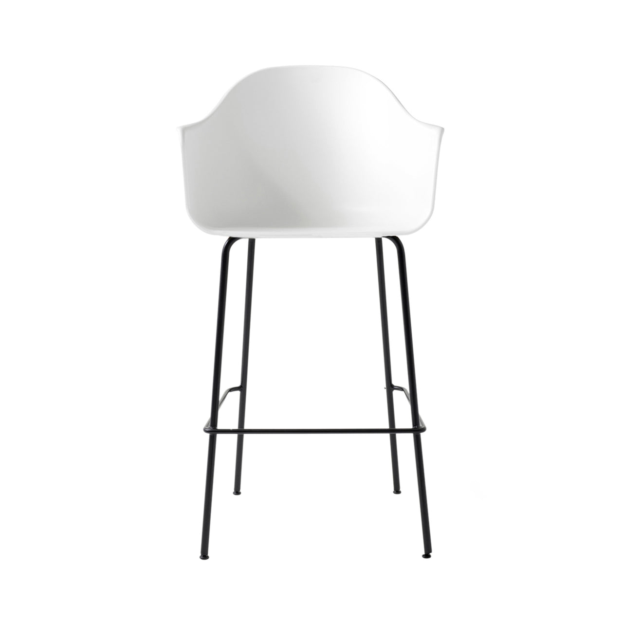 Harbour Bar + Counter Chair: Steel Base + Bar + White