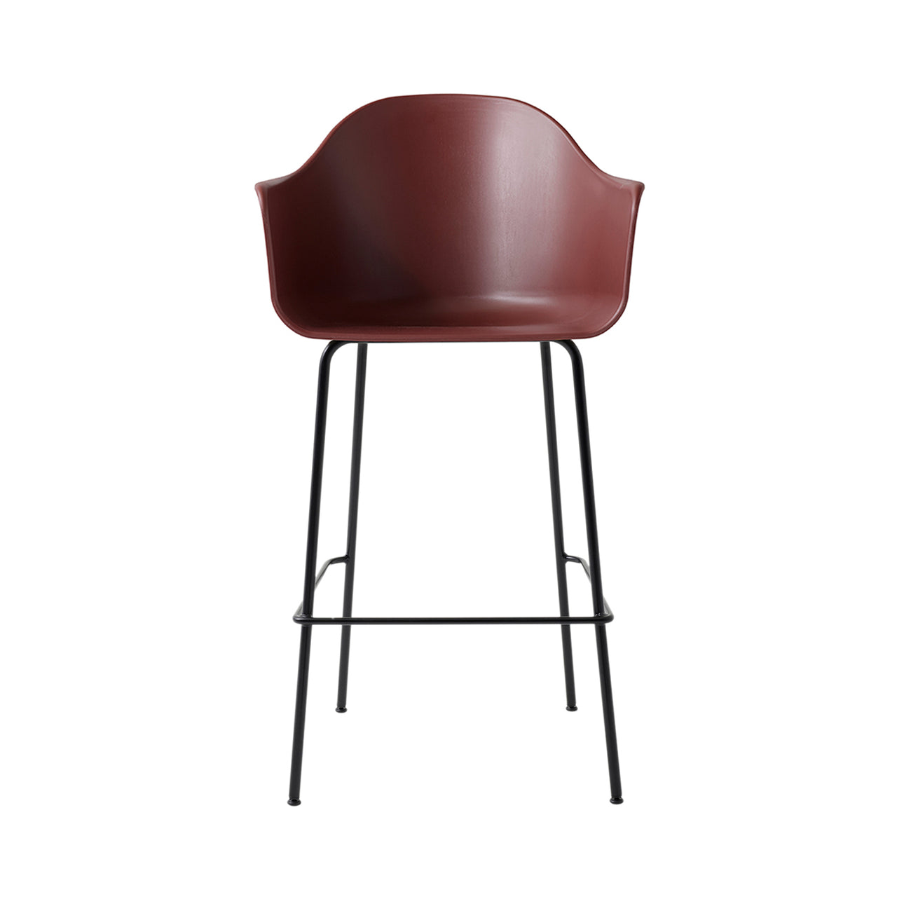 Harbour Bar + Counter Chair: Steel Base - Quickship+ Bar + Burned Red