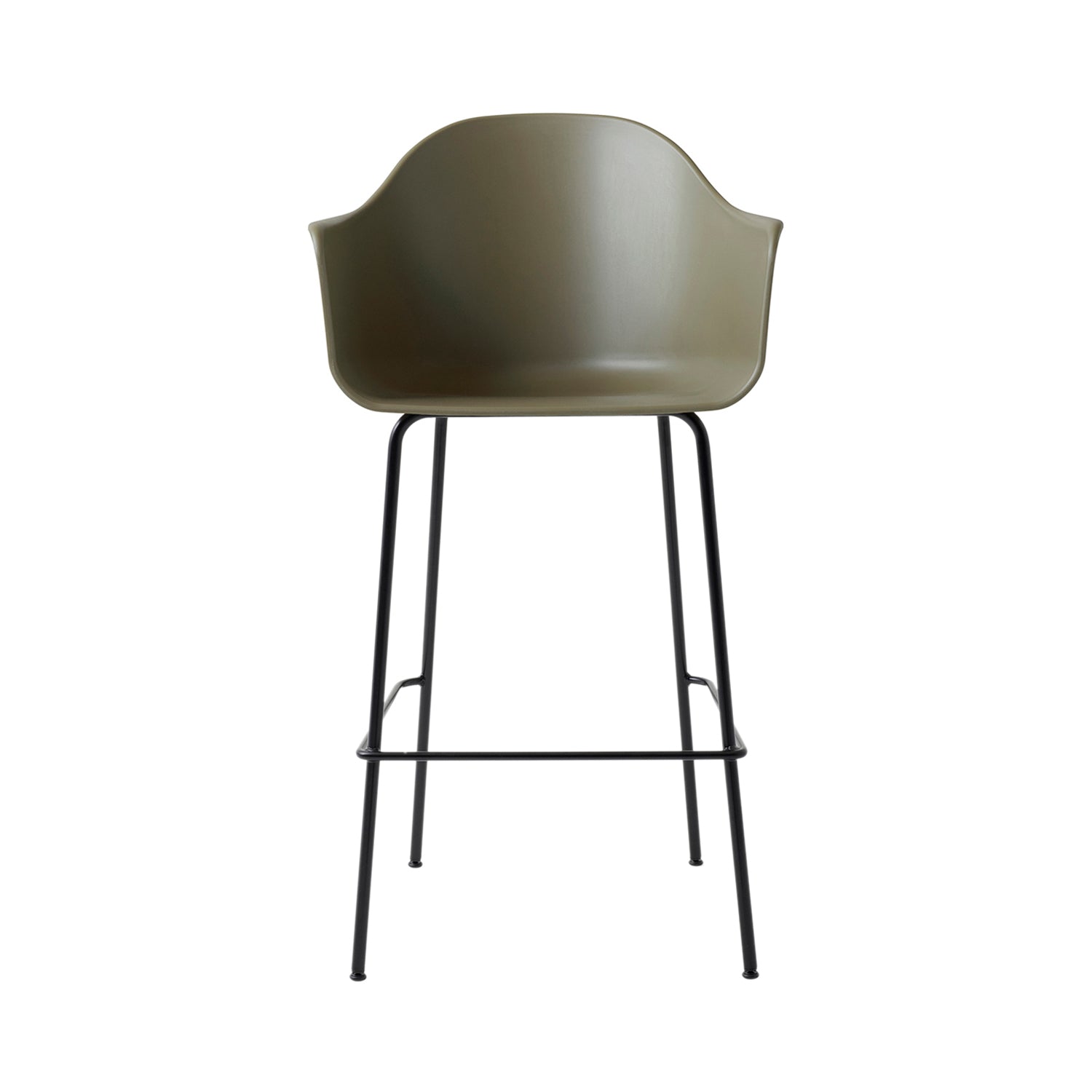 Harbour Bar + Counter Chair: Steel Base + Bar + Olive