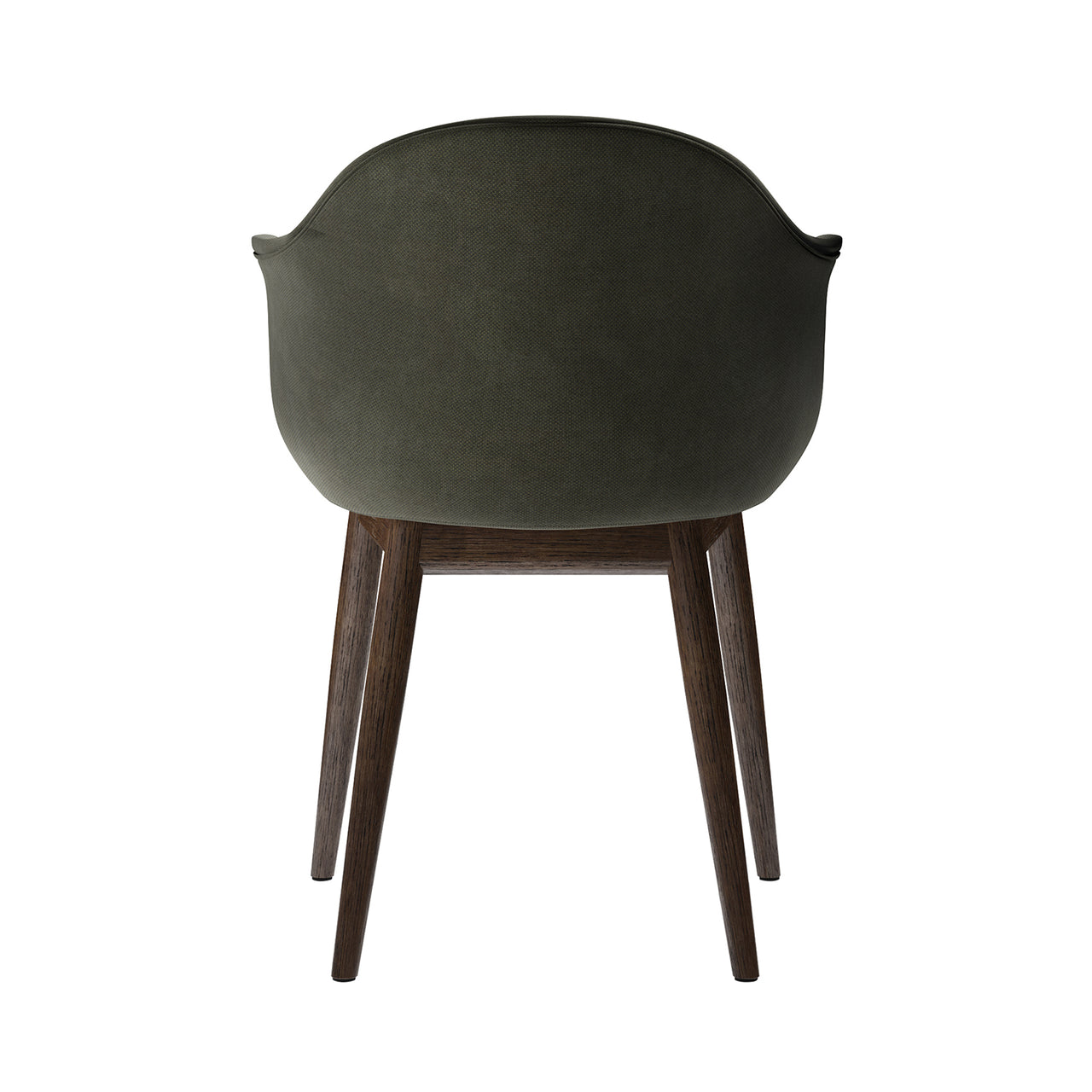 Harbour Dining Chair: Wood Base Upholstered + Dark Stained Oak + Fiord2 961