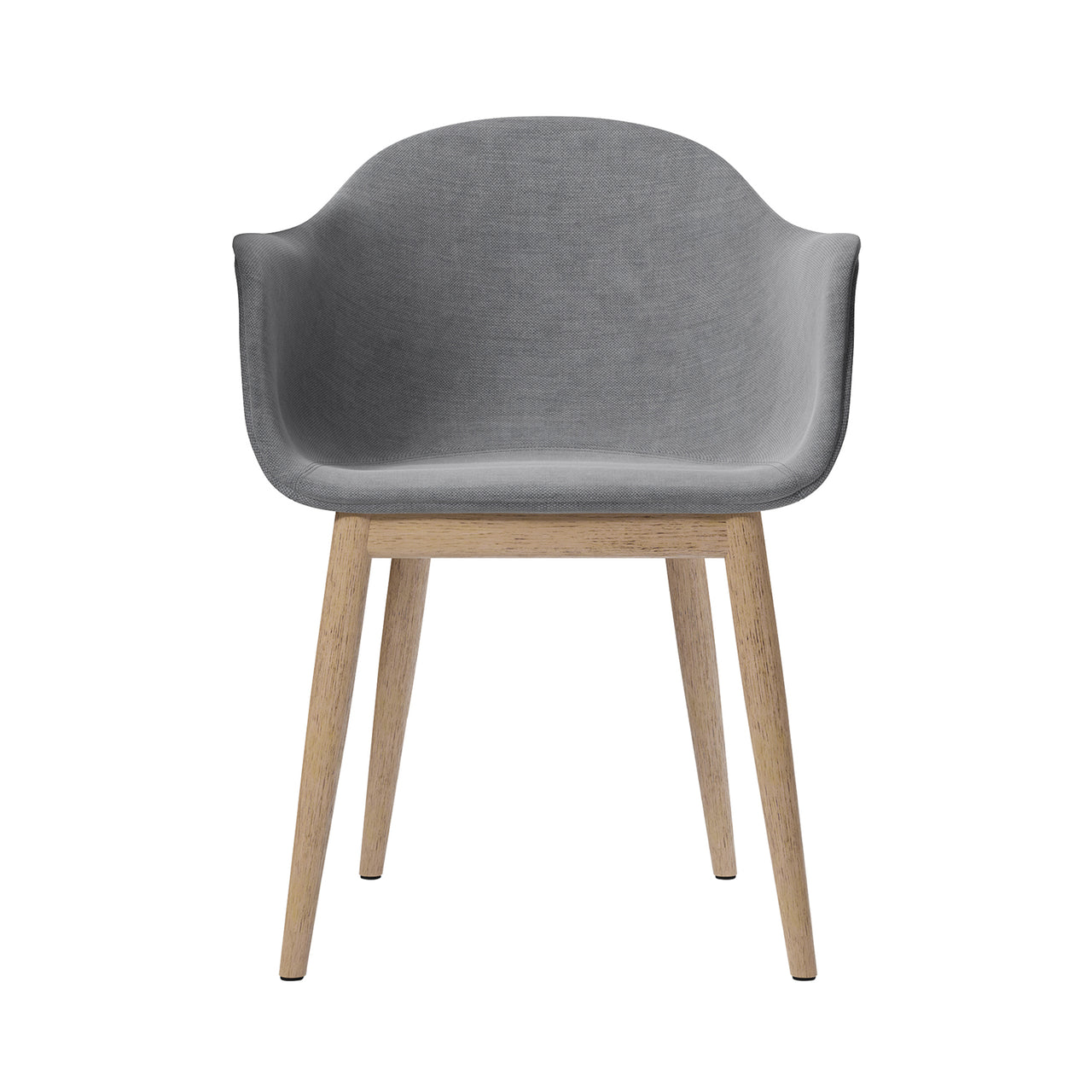 Harbour Dining Chair: Wood Base Upholstered + Natural Oak + Fiord 0751
