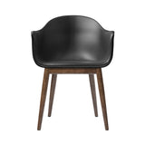 Harbour Dining Chair: Wood Base Upholstered + Dark Stained Oak + Dakar 0842