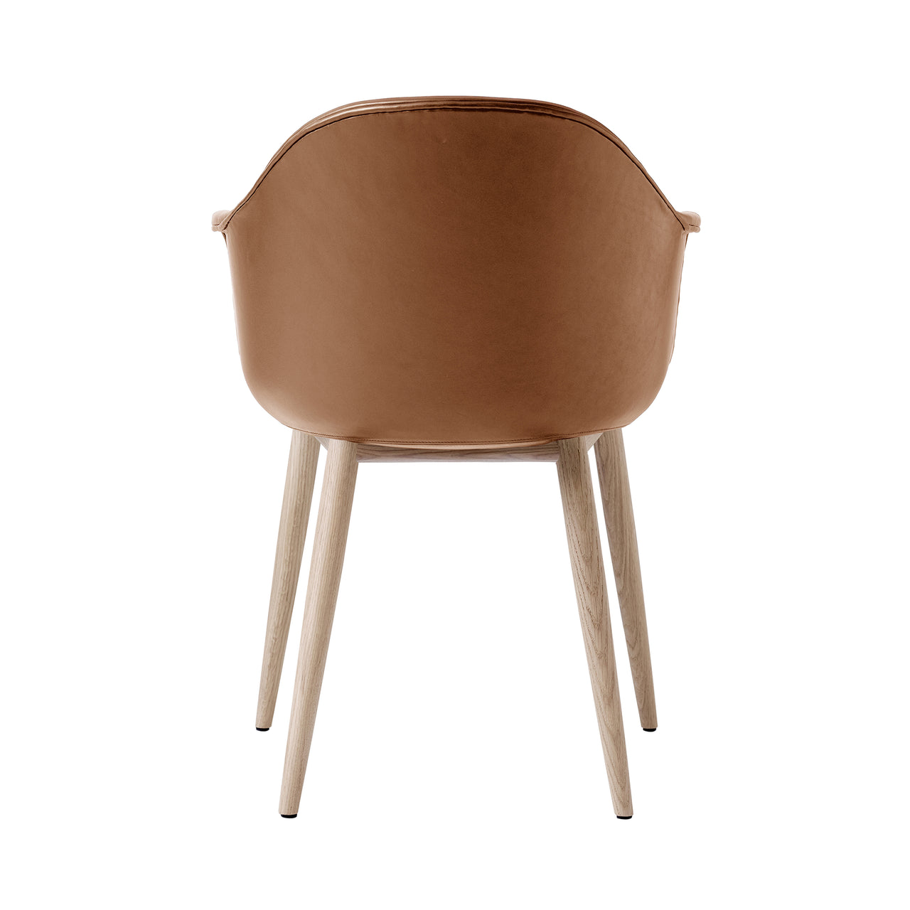 Harbour Dining Chair: Wood Base Upholstered + Natural Oak + Dakar 0250