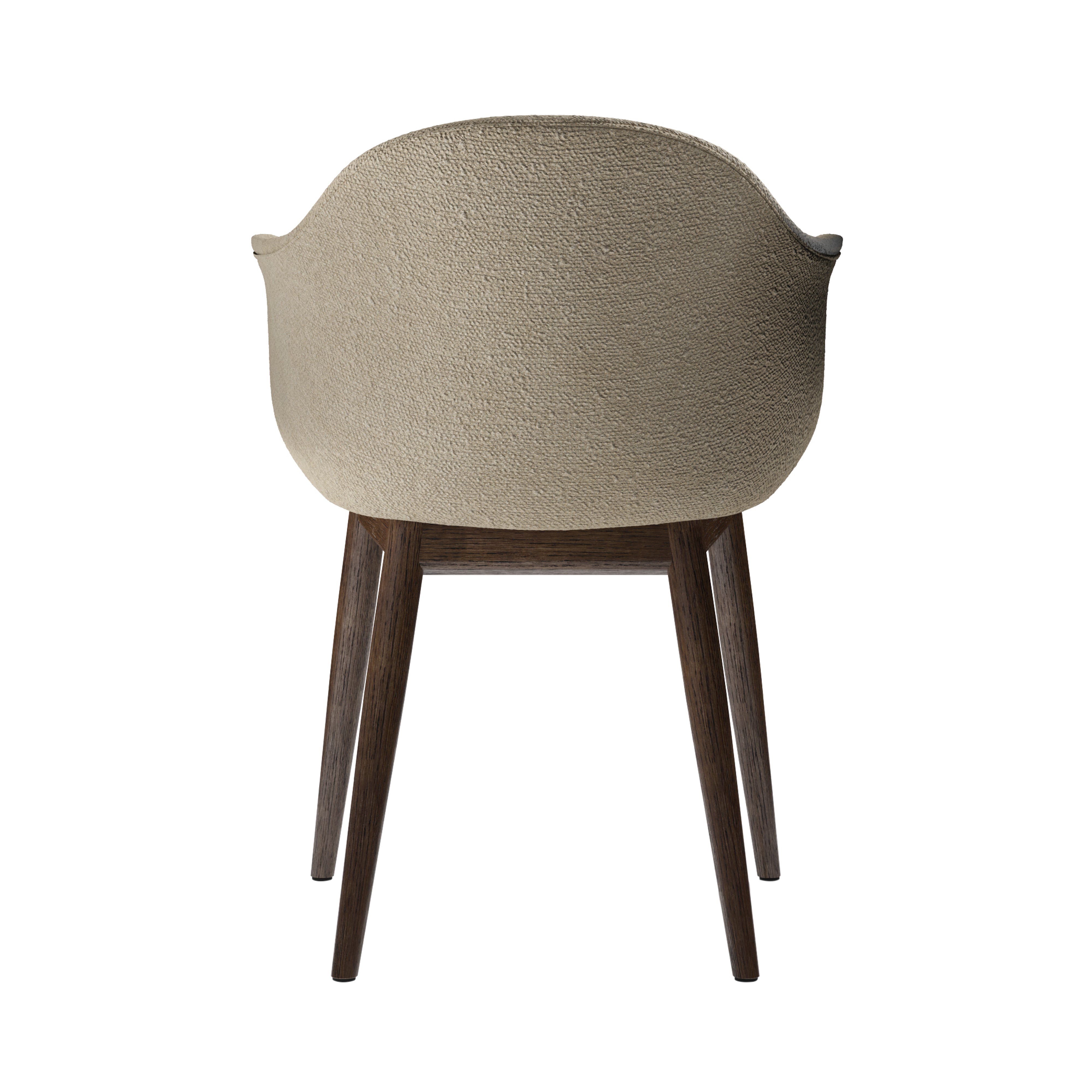 Harbour Dining Chair: Wood Base Upholstered + Dark Stained Oak