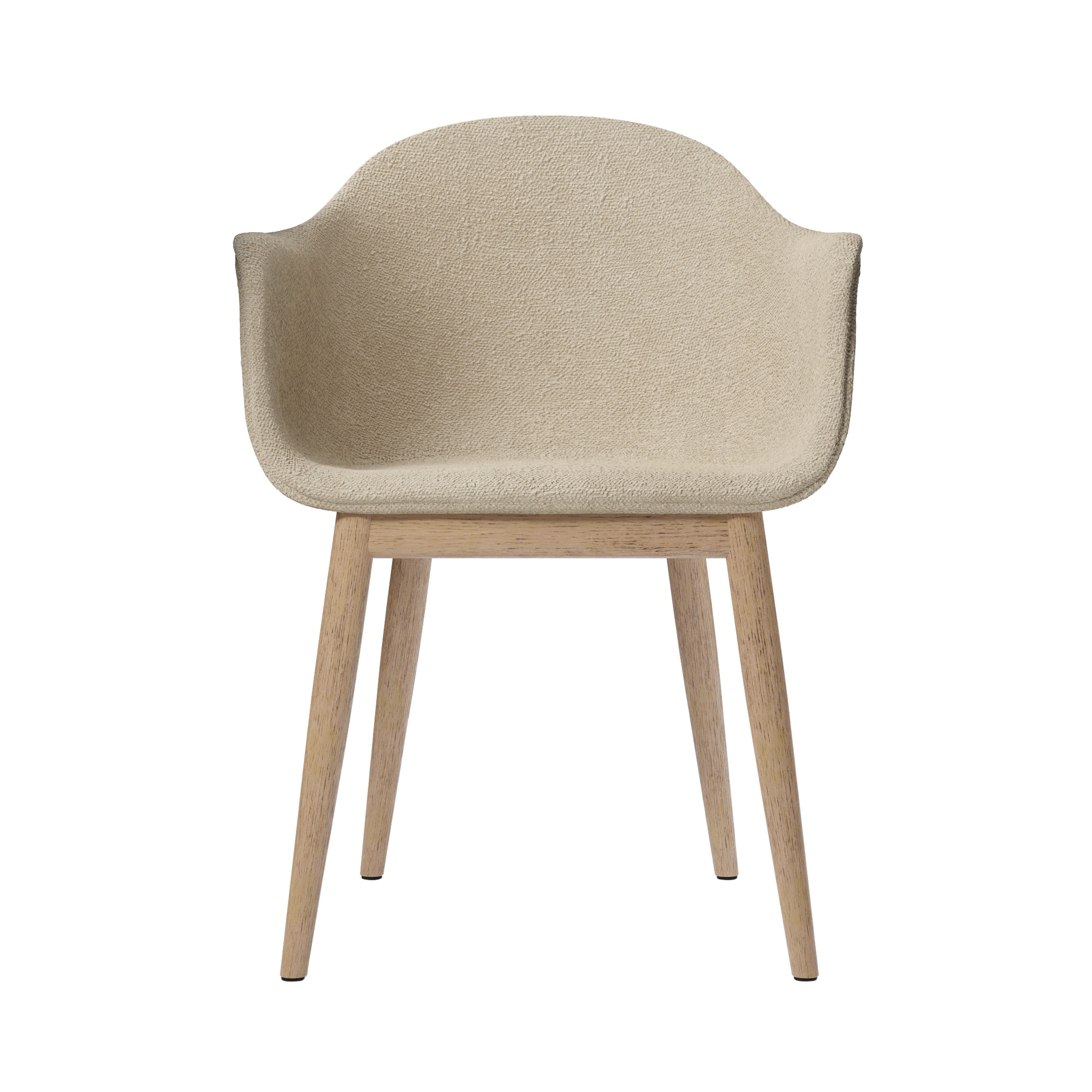 Harbour Dining Chair: Wood Base Upholstered + Natural Oak