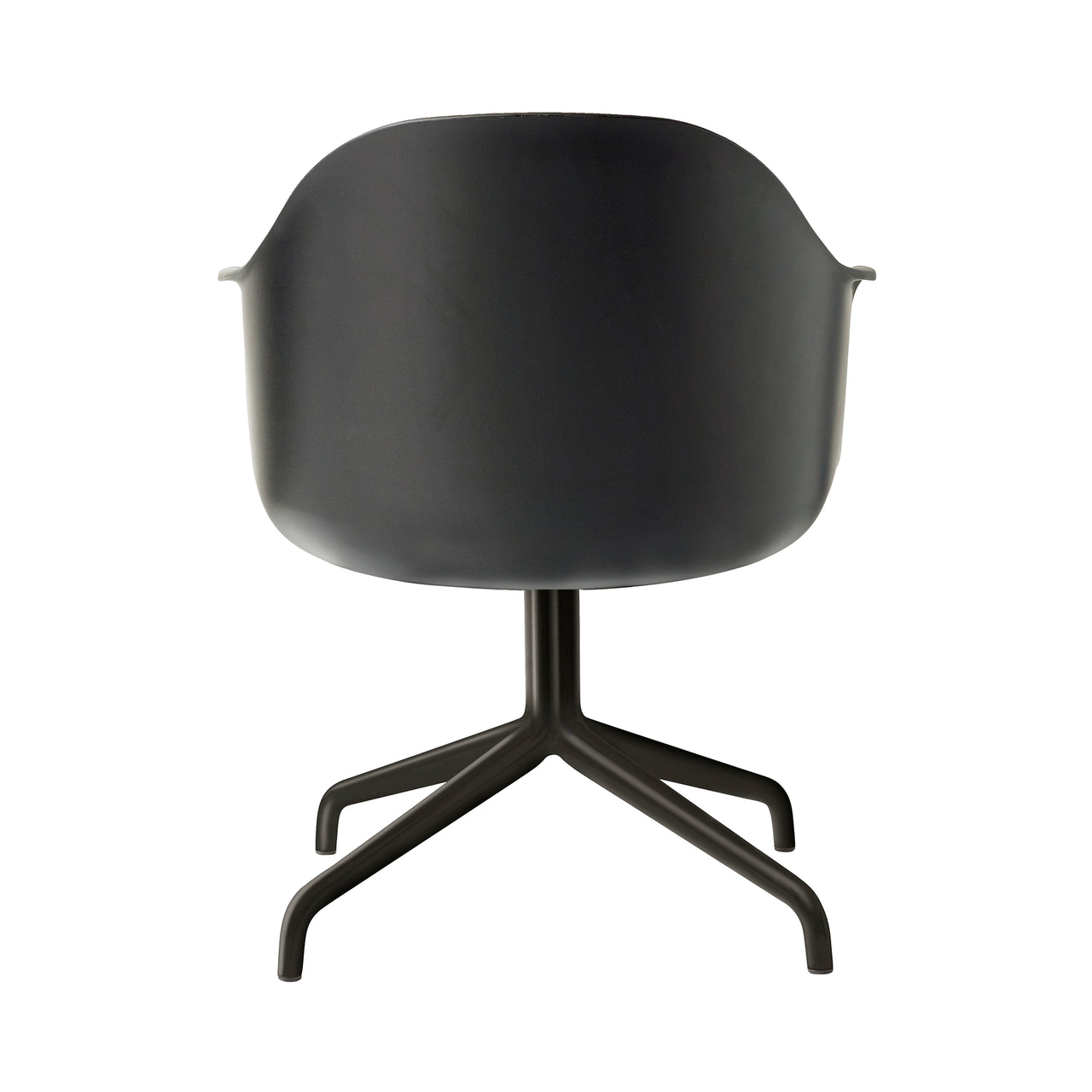 Harbour Dining Chair: Star Base + Black Steel + Black