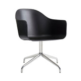 Harbour Dining Chair: Star Base + Polished Aluminum + Black