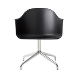 Harbour Dining Chair: Star Base + Polished Aluminum + Black