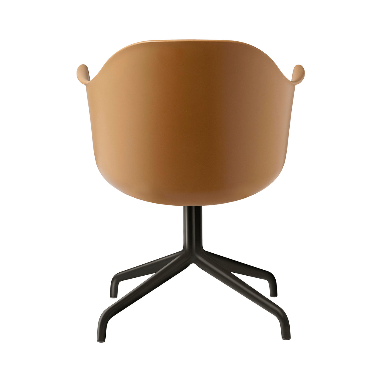 Harbour Dining Chair: Star Base + Black Steel + Khaki