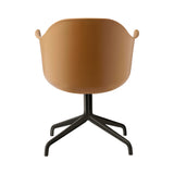 Harbour Dining Chair: Star Base + Black Steel + Khaki