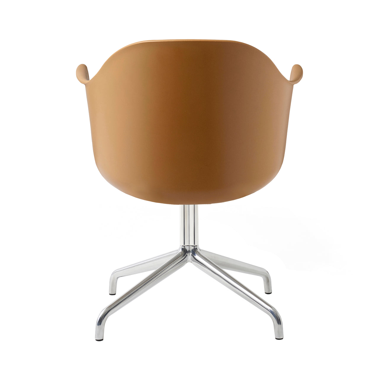 Harbour Dining Chair: Star Base + Polished Aluminum + Khaki