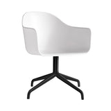 Harbour Dining Chair: Star Base + Black Steel + White