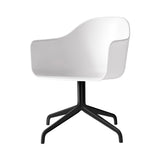 Harbour Dining Chair: Star Base + Black Steel + White