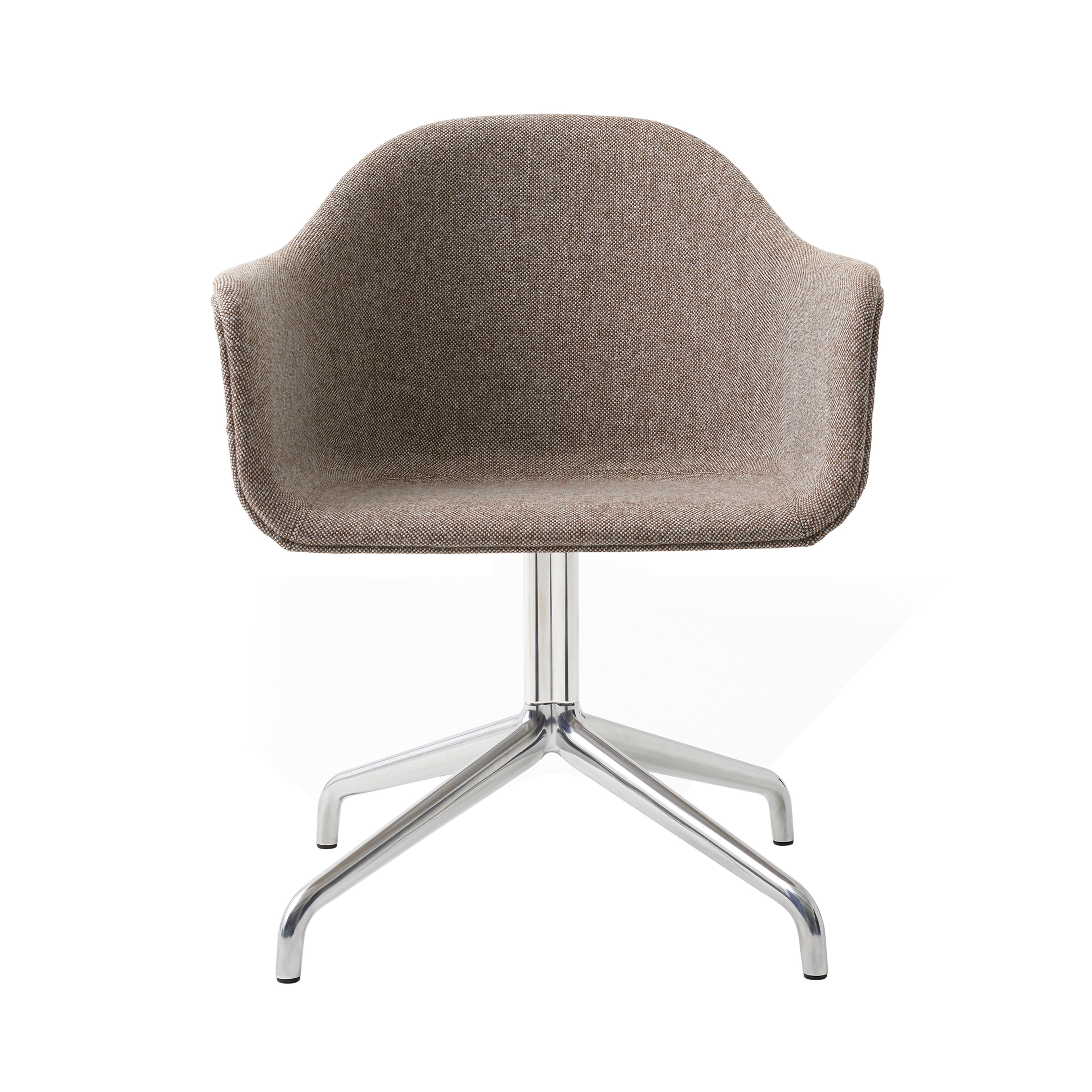 Harbour Dining Chair Star Base: Upholstered + Polished Aluminum