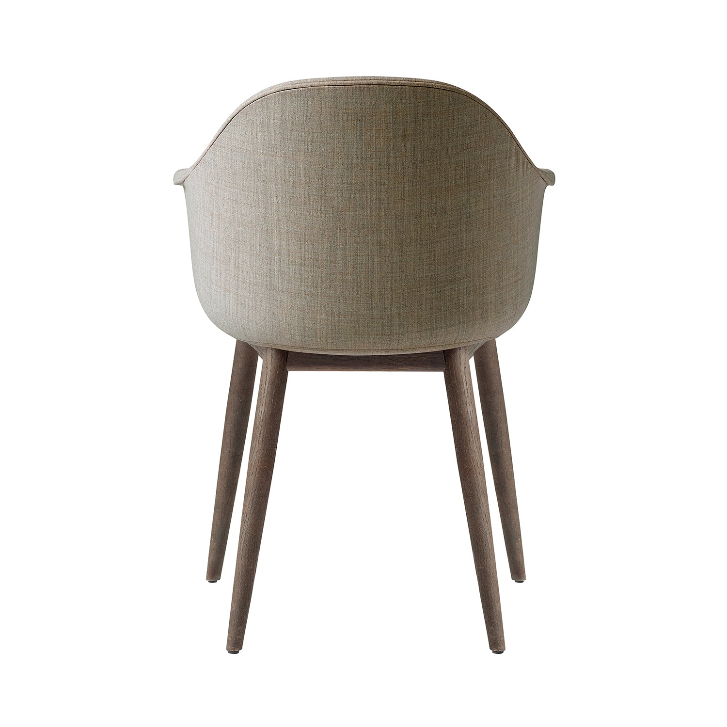 Harbour Dining Chair: Wood Base Upholstered + Dark Stained Oak + Boucle 2