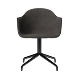 Harbour Dining Chair Star Base with Swivel Return: Fully Upholstered + Black Steel + Canvas 2 0154