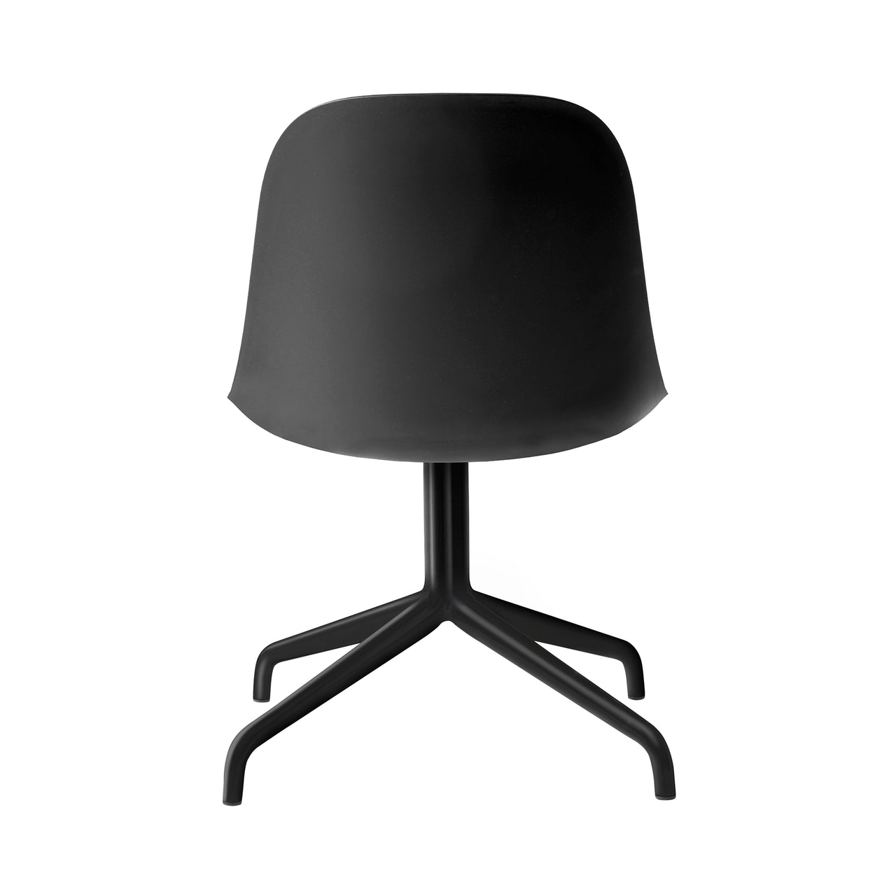 Harbour Swivel Side Chair: Black Steel + Black