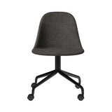 Harbour Swivel Side Chair with Casters: Upholstered + Black Aluminum + Canvas 2 0154