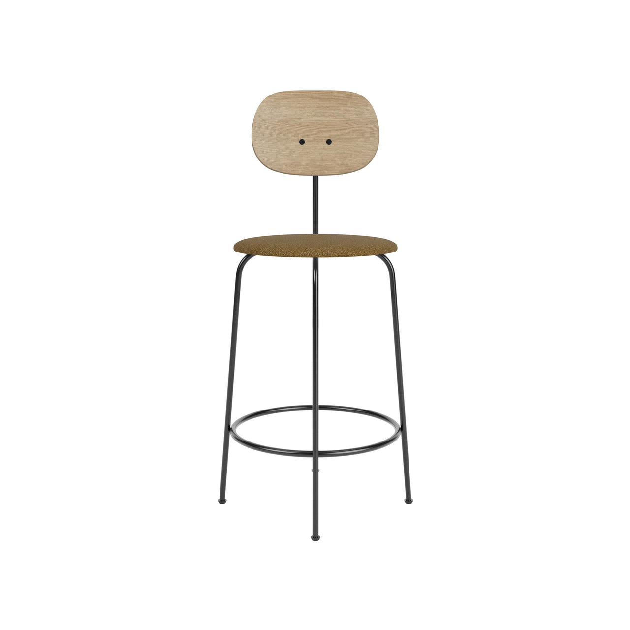 Afteroom Bar + Counter Chair Plus: Seat Upholstered + Counter + Natural Oak + Boucle 06