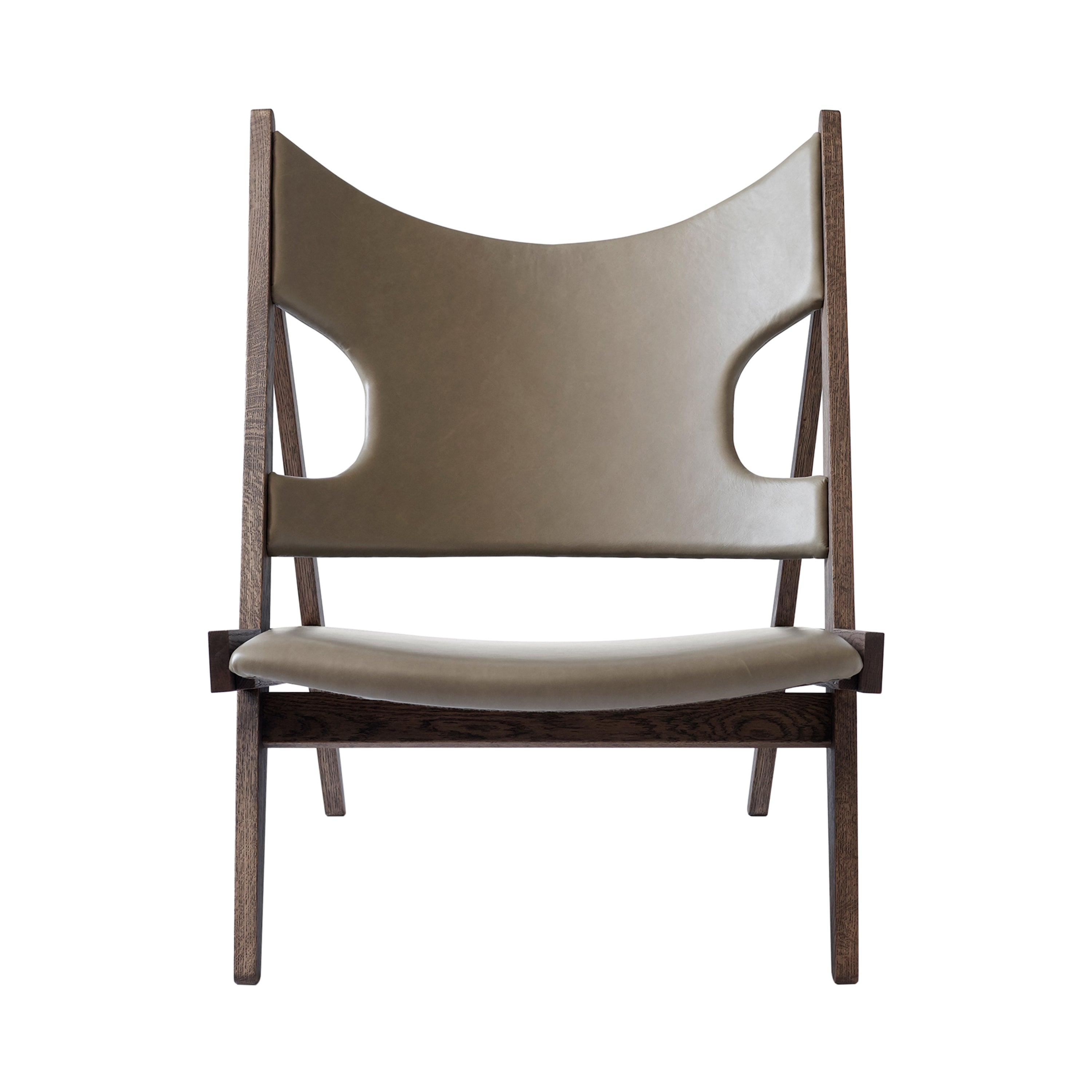 Knitting Lounge Chair: Dark Stained Oak + Dakar 0311