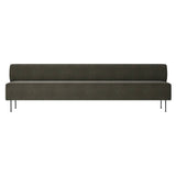 Eave Dining Sofa: Steel Base + Extra Large - 110.2